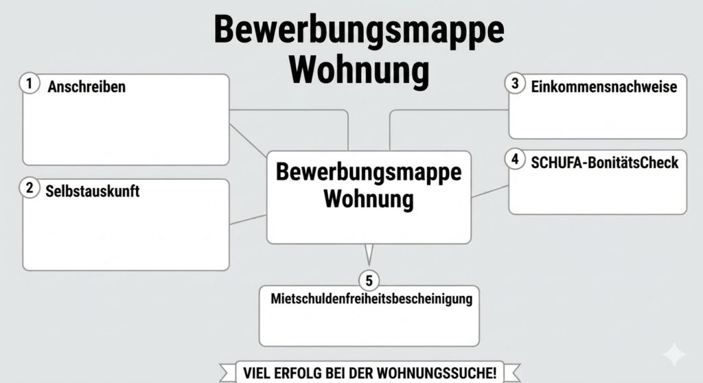 Bewerbungsmappe Wohnung (Infografik)
