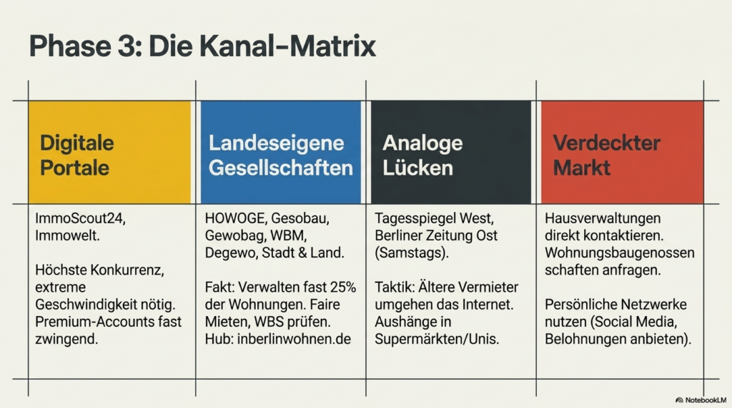 Wohnungssuche-Tipps in Berlin, Kanäle, Netzwerke